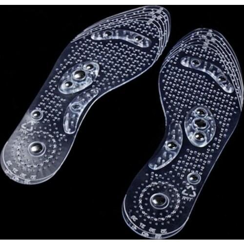 1Pair Magnetic Therapy Slimming Insoles Foot Care Silicone Insoles Slimming Insole Massage Foot Patch Gel Pad Acupressure