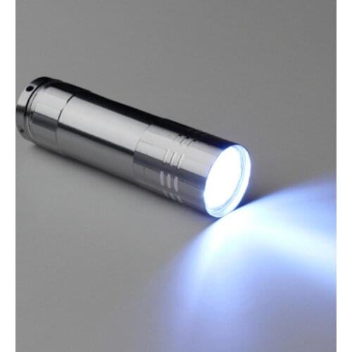 1pcs 9 LED Aluminum Classic Flashlight Lamp Emergency Camping Small Flashlight hot sale