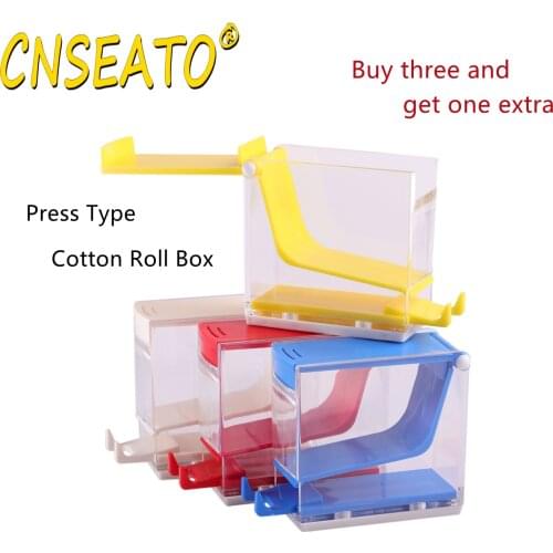 1PC Dental Cotton Roll Dispenser Holder Press Type Storage Box Orthodontic Cottonball Paper Organizer Dentist Tools Lab Supplies
