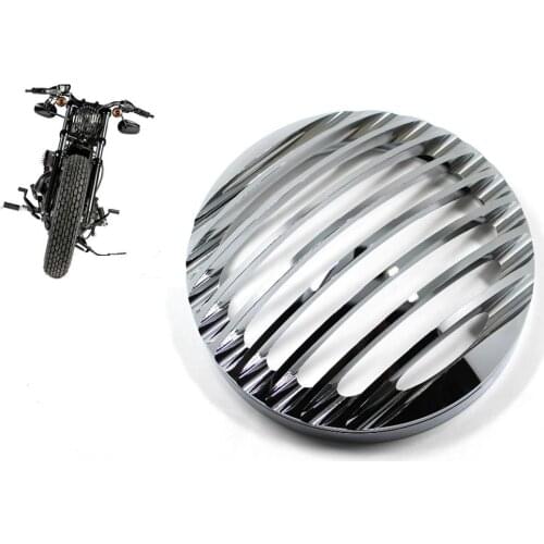 1 Piece Motorcycle Chrome Headlight Grill Cover 5 3/4" 5.75 Inch Harley Head Lampshade For Harley Davidson XL 1200 2004-2014