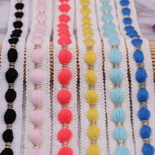 1Yards/Lot Lace Trim Embroidered Lace Ribbon Beaded Fringe Lace Clothes Accessories Collar Sewing Ribbons Embroidered Materials