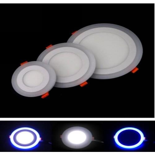 2018 New Arrival Dual Color LED Panel Light 6W 9W 16W 24W Recessed LED Downlight Ceiling Panel Light 3 Model LED Indoor Light