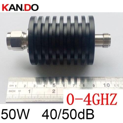 50W RF attenuator N male DC-4G 40 / 50DB attenuation feeder connector RF COAXIAL jack RADIO Attenuator 4Ghz