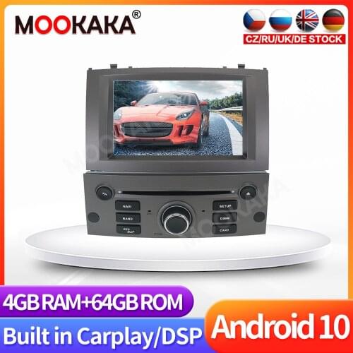 Android 10.0 64GB PX6 Car GPS Navigation For Peugeot 407 2004 - 2010 Multimedia Player Radio Auto Stereo Head Unit Audio Carplay