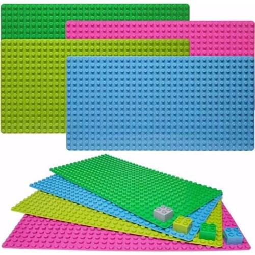 Base Plate 32*16 Dots Big Size Blocks Baseplate Compatible Duplo 51*25.5 cm DIY Building Blocks Base For Kids Gift drop