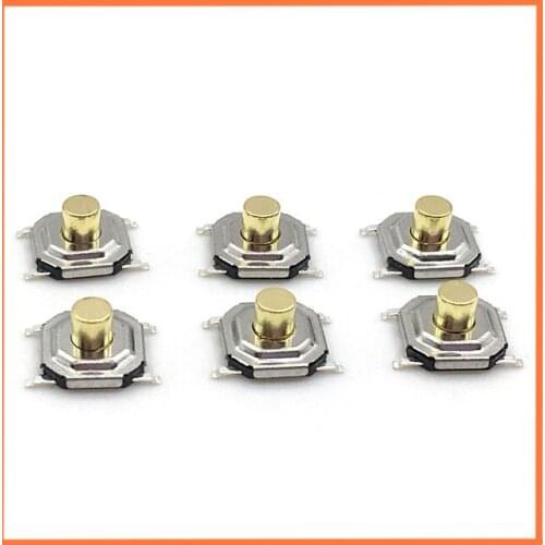 Free shipping 100PCS/LOT 4 * 4 * 3.0 MM light touch switch patch 4 feet copper button/waterproof copper head
