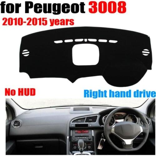 Car dashboard covers mat for Peugeot 3008 Low configuration 2010-2015 Right hand drive dashmat pad dash cover auto accessories