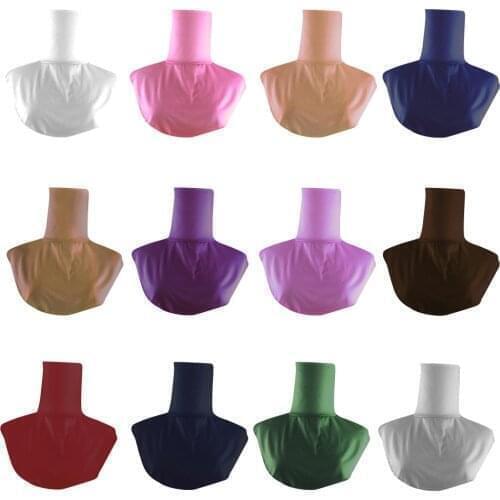 Islamic Muslim Women Neck Cover Fake Collar Bib Hijab Scarf False Collars Arab Covers Neck Chest Underscarf Neckwrap Accessories