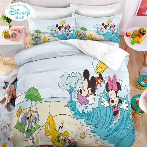 Disney Mickey Minnie Mouse Duvet Cover Sets Quilt Cover Pillowcase Digital Printing Hot-Selling Bedding Set Children Gift