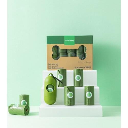 Dropshipping 16 Rolls Pet Products Degradable Environmental Protection Pet Garbage Bag Dog Poop Bag Dog Excrement Garbage Bag