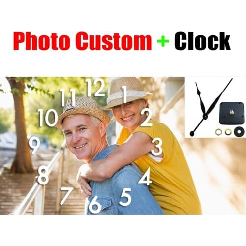 "Photo custom+clock" Diamond Painting Cross Stitch Kit Full Square/ Round 5D Picture Embroidery Private Personal Customization