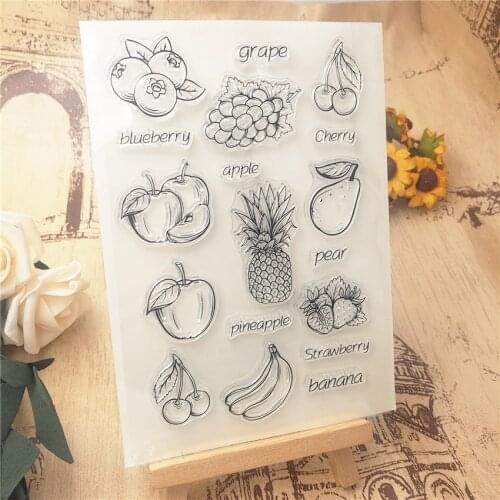 Hot sale fruit Transparent Clear Stamps / Silicone Seals Roller Stamp for DIY scrapbooking photo album/Card Making