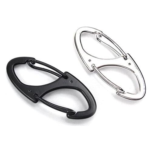 10pcs Outdoor EDC Carabiners Buckles Hook Carrying Key Pendant Alloy 8 Word Mountaineering Buckle Fast Keychain Camping Survival