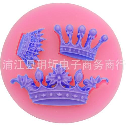 Crown cake decorated silicone mold Turn sugar chocolate kitchen baking mold drop glue clay mold