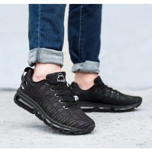 ONEMIX Fashion Men Travel Trekking Shoes Lace-up Air Cushion Sports Tennis Shoes Fitness Trainers Running Shoes Walking Sneakers