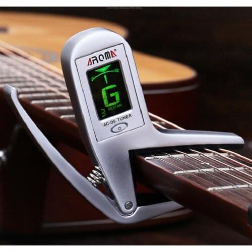 Multifunctional Guitar Tuner Capo 2 IN 1 Professional Smart Combination of Metal Capo + Automatic Tuner Musical Instrument