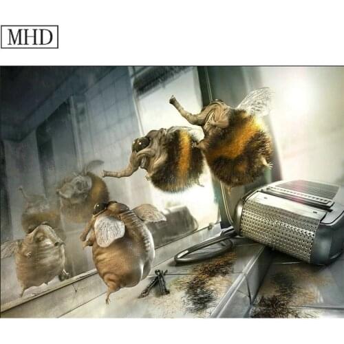 New DIY 5D Diamond Painting Dumbo Kit for Home Decor Square Full 3D Diamond Mosaic Embroidered Kids Gift 20x30cm