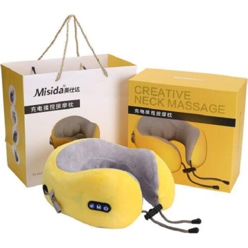 New Relaxation Massage Pillow Vibrator Electric Shoulder Neck Heating Kneading Infrared Therapy Pillow Shiatsu Neck Massager