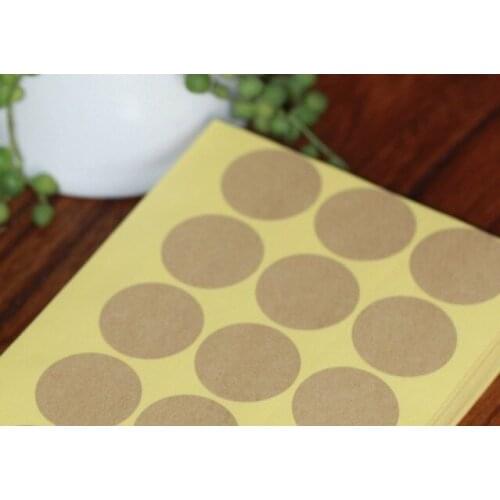 New Hot DIY Scrapbooking Plain Kraft Round Sticker Cookie/Cake/Gift Labels Stickers Kitchen Sweets Party Seal Sticker 60pcs/lot