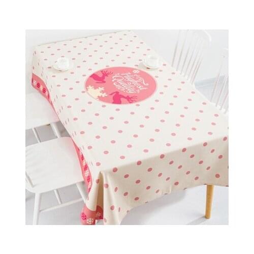 New year Christmas holiday gift elk table cloth linen tablecloth cover towel thick antependium party decoration desk round