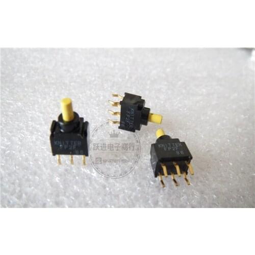Original new 100% FP2F miniature button reset switch gold-plated 6pin button lockless power switch