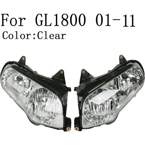 Motorcycle Front Headlight Lamp Assembly For Honda GL1800 2001 2002 2003 2004 2005 2006 2007 2008 2009 2010 2011 Clear Lens