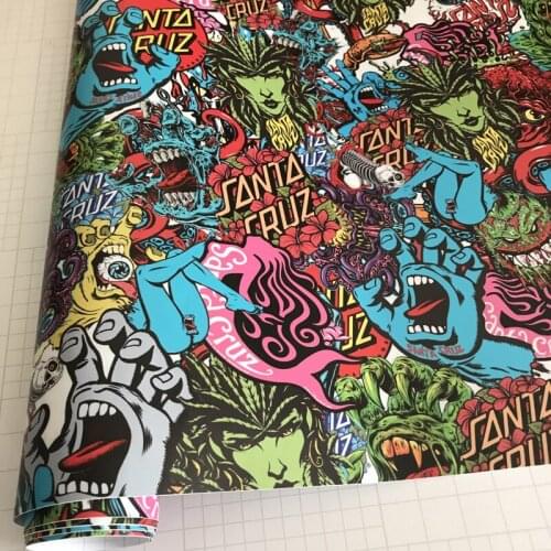 Premium Sticker bomb Vinyl Wrap Sticker Adhesive Removable Glue Cartoon Skull JDM Printed Motorcycle Scooter Car Decal Sticker