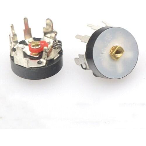 10pcs Straight Angle Radio Potentiometer RV12MM B503 B50K B103 B10K Power Amplifier Volume Potentiometer With Switch