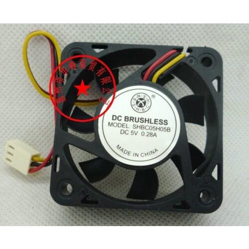SHBC Shenhuida SHBC05H05B DC 5V 0.28A 50x50x15mm 3-Wire Server Cooling Fan