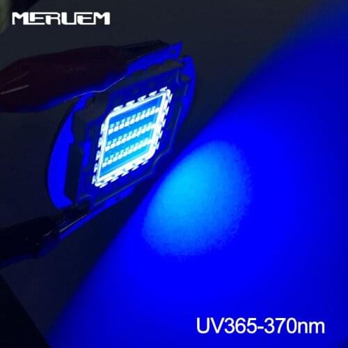 UV Purple LED Ultraviolet Bulbs Lamp Chips 365nm 370nm 395nm 400nm 10W 20W 30W 50W 100W High Power Light