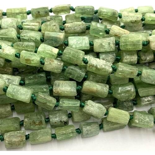 Veemake Green Kyanite DIY Necklace Bracelets Earrings Pendants Natural Crystal Nugget Design Beads For Jewelry Making 06519