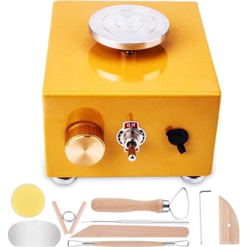 Turntable Pottery Wheel Ceramic Machine DIY Clay Wheel Machine with 3 Mini Mini