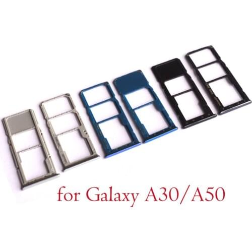 10pcs/lot SIM Tray Holder SD Card Reader Slot Adapter for Samsung Galaxy A30 A50 6.4" A305F FN DS A505F/FN/DS