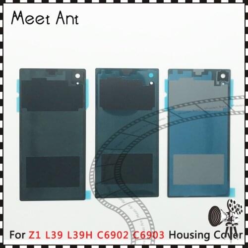 10pcs/lot high quality For Sony Xperia Z1 L39 L39H C6902 C6903 Back Housing Battery Cover Door Rear Cover