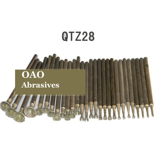 28 pcs carving jade diamond grinding tools small grinding tips diameter of handle 2.35mm