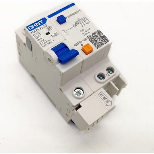 CHINT Residual Current Operated Circuit Breaker NXBLE-32 1P+N C6A 10A 16A 20A 25A 32A 30mA 6KA RCBO