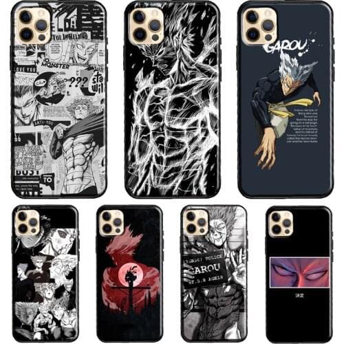 Garou One Punch man anime Funda Case For iPhone X XR XS MAX 12 Mini 11 Pro Max 5S 6S 8 7 Plus SE 2020 Cover Shell