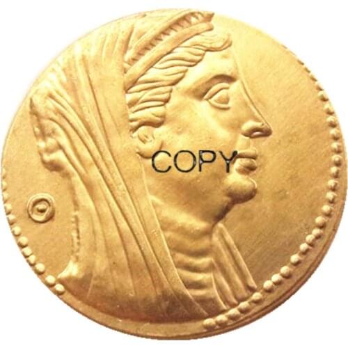 G(05)Greek Oktodrachme Agypten Ptolemaios II 283-246 Gold Plated Copy coin