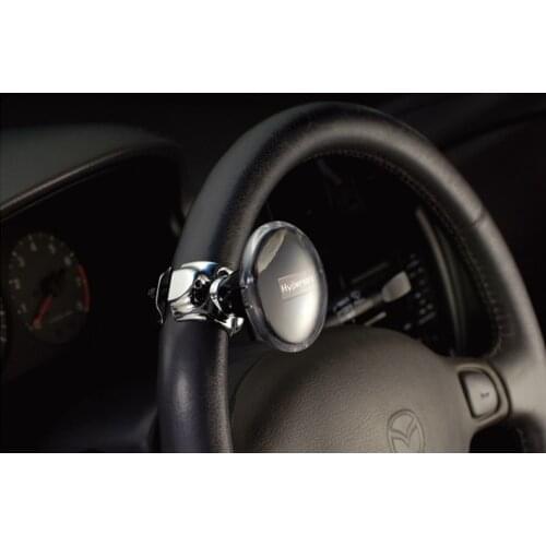 Hypersonic HP-3489 Black Car Steering Wheel Spinner Knob Grip Spinner Knob Grip Easy Turn Safe Driving