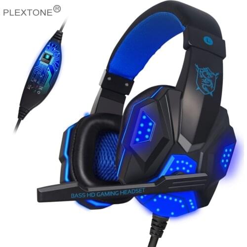 Plextone PC780 Game Headphone Subwoofer Stereo Bass Game Earbud Lighting Headphone With Mic For Game