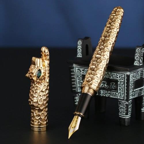 Jinhao New Luxury Fountain Pen Leopard Ink Pen Art Pens Luxury Collection Business Office Gift Pen 2 Colors