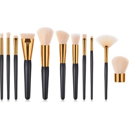 Kabuki Makeup Brushes 11PCS Kit Professional Cosmetics Brushes Powder Foundation Eye shadow Concealer Lip Blending Make Up Brush
