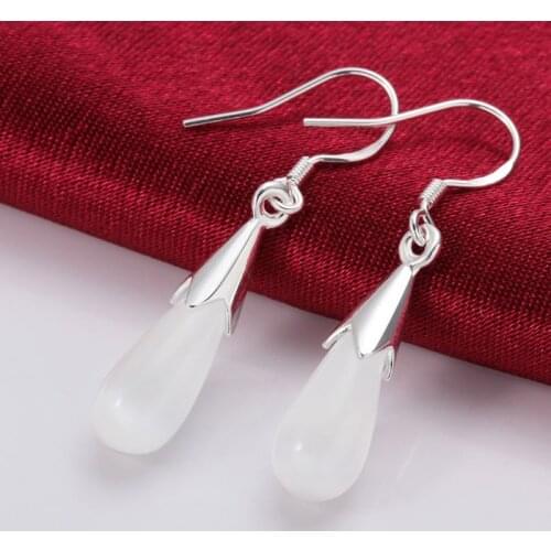 925 Fashion jewelry silver plated Earrings Fashion Jewelry Earrings For Ladies Whitehead checkered Earrings KN-E348