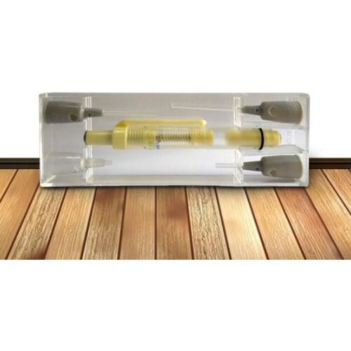 Acupuncture needle locator for 60mm disposable needle with flat-top heads include 4 different tips