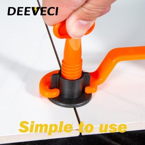 100Pcs Flat Ceramic Floor Wall Construction Tools Reusable Tile Leveling System Kittile Leveling System for tile