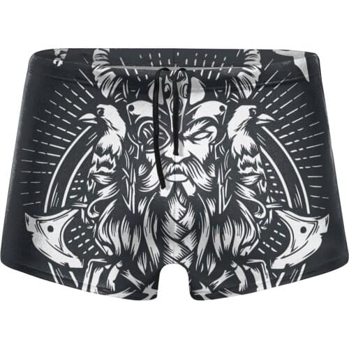Men Nordic swimming trunks Norway Viking Swimsuit husband for the sea Pool