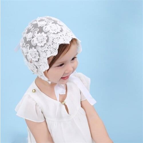 New fashion Princess Hat, super cute lace bow tie, Baotou hat, palace hat, lace, breathable, soft bandage, baby babys fetal hat