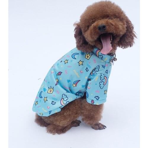 Pet Dog Clothes Print Stars Winter Hoodies For Puppy Small Dog Thick Warm Top Quality Clothing Sweatshirt Dogs