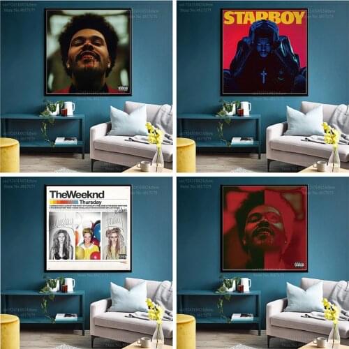 The Weeknd Poster Rapper Singer Music Album Trilogy Beauty Behind The Madness Canvas Painting Wall Posters and Prints Home Decor