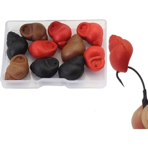 10PCS carp fishing bait fake river snail carp fake bait realistic snail-shaped Boilies floating bait fishing rig fishing tackle